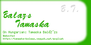 balazs tamaska business card